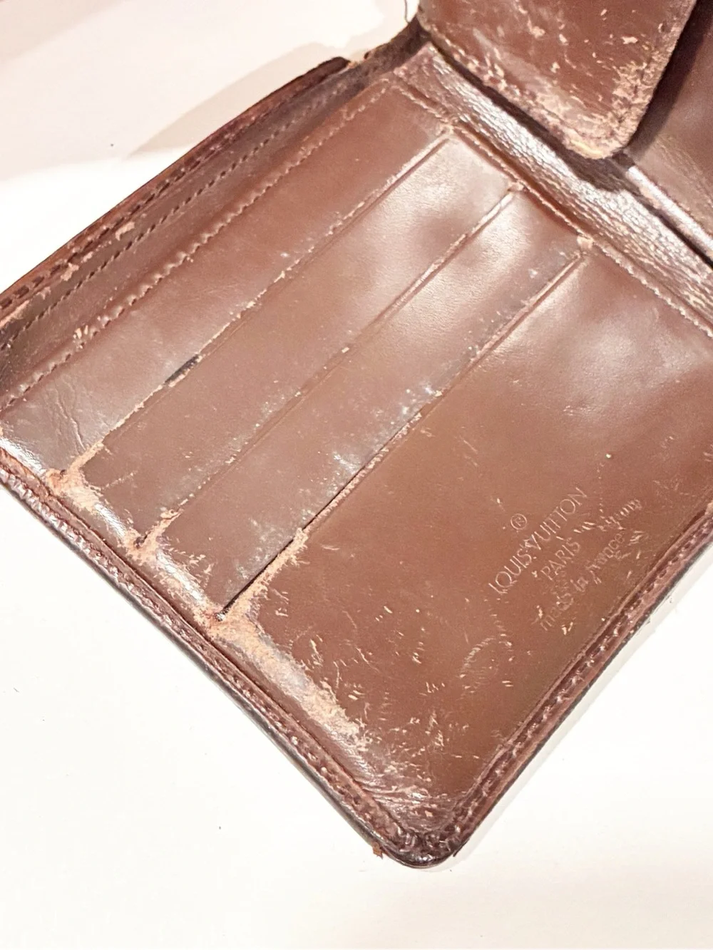 Louis Vuitton Marco Wallet Moka Epi Leather Brown Leather Multi Card